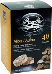 bradley smoker bisquettes for grilling and bbq, alder special blend, 48 pack