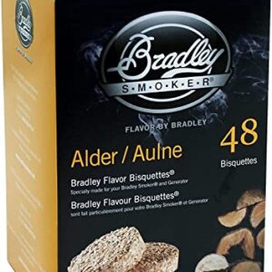 Bradley Smoker Bisquettes For Grilling and BBQ, Alder Special Blend, 48 Pack