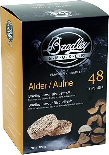 Bradley Smoker Bisquettes For Grilling and BBQ, Alder Special Blend, 48 Pack