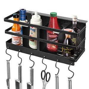 kgdjs grill caddy, upgraded bbq caddy designed for 28″/36″ blackstone griddles, removable griddle caddy, space saving bbq accessories storage box, free drilling hole & easy to install (black)