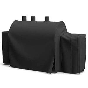 shinestar 8080 grill cover for char-griller 5050, 5650, 93560 grill, heavy duty waterproof bbq smoker cover with special zipper design