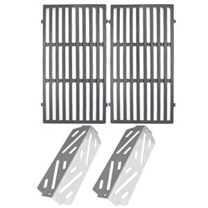 hongso 18 7/8 grill grates and heat deflectors replacement for weber genesis ii 210 and genesis ii lx 240 series gas grills 2017 and newer, 66094 66801 66039 66684