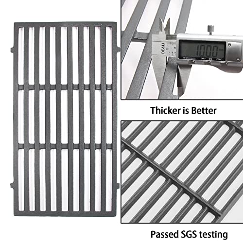 Hongso 18 7/8 Grill Grates and Heat Deflectors Replacement for Weber Genesis II 210 and Genesis II LX 240 Series Gas Grills 2017 and Newer, 66094 66801 66039 66684