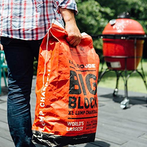 Kamado Joe Jr. 13.5-inch Junior Grill Cover + Big Block XL Lump Charcoal + Fire Starters Bundle