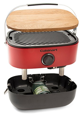 Cuisinart CGG-750 Portable, Venture Gas Grill, Red & CMD-108 Melting Dome, 9",Stainless steel