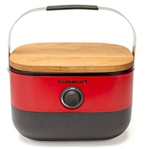 Cuisinart CGG-750 Portable, Venture Gas Grill, Red & CMD-108 Melting Dome, 9",Stainless steel