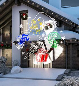 holiday accents gemmy nightmare before christmas jack skellington lightshow projector christmas indoor/outdoor decoration, multicolor (1624)