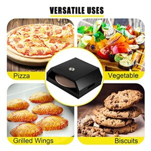 VEVOR Black Pizza Oven Set with 12 inch Pizza Stone, Pizza Shovel, Pizza Cutter, Thermometer, Stainless Steel Camp Pizza Oven Outoor, Portable Pizza Oven Kit for Outside, Camping, Oven, Charcoal Grill