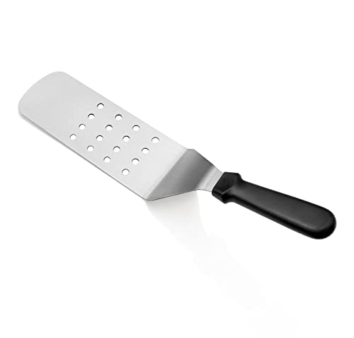 New Star Foodservice 38385 Plastic Handle Flexible Grill Turner/Spatula, Perforated, 14.5-Inch, Black