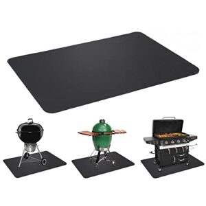 mister buddy mat 42″ x 30″ – under grill and bbq mat – deck and patio rubber protective grilling pad – double sided for outdoor and indoor use, perfect for charcoal, gas grills & smokers