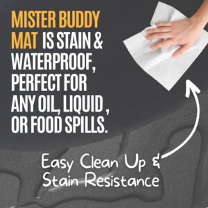 Mister Buddy Mat 42" x 30" - Under Grill and BBQ Mat - Deck and Patio Rubber Protective Grilling Pad - Double Sided for Outdoor and Indoor Use, Perfect for Charcoal, Gas Grills & Smokers