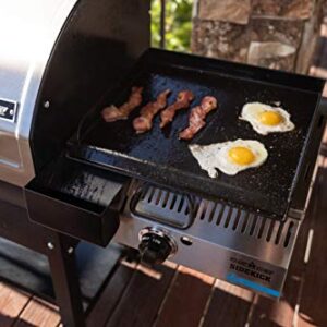 Camp Chef Sidekick Grill Accessory, Flat Top Griddle included, 14" cooking system compatible, Stainless/Black