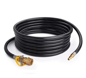 gaspro 20ft rv propane quick connect hose – low pressure extension hose with 1/4″ disconnect fittings – ideal for gas grills, griddles, stoves, fire pits