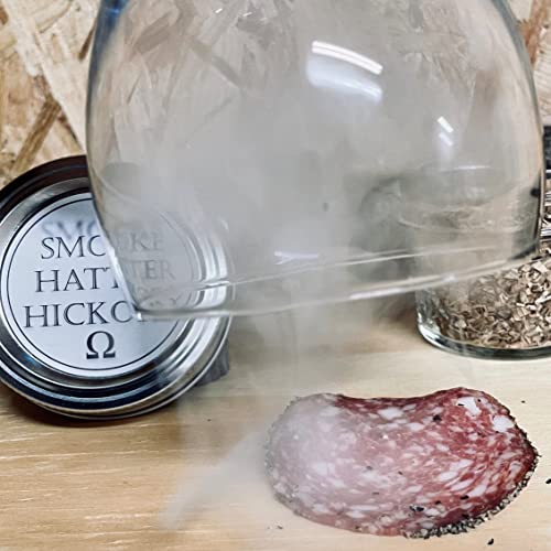 Smoke Hatter Hickory Wood Chips for Cocktail Smokers, Charcuterie Boards Domes | Premium 4oz Jar Refill |