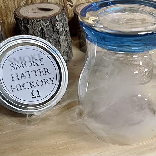 Smoke Hatter Hickory Wood Chips for Cocktail Smokers, Charcuterie Boards Domes | Premium 4oz Jar Refill |