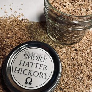 Smoke Hatter Hickory Wood Chips for Cocktail Smokers, Charcuterie Boards Domes | Premium 4oz Jar Refill |