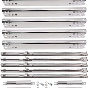 Yiming Grill Replacement Parts for Charbroil Performance 5 Burner 463347519, Charbroil 463347017, 463335517, 463276517, 463244819 Grill Models, Heat Plates, Burners, Carryover Tubes Replacement.