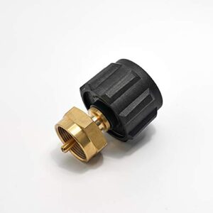 xys mns safest qcc1 black propane regulator valve, outdoor grill fittings, suitable for all 1 pound cylinders, 100% solid brass fittings.