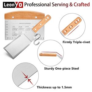 Leonyo Griddle Accessories Set of 22, Flat Top Grill Accessories Stainless Steel Griddle Spatula with Burger Press, Metal Scraper, Fish Turner, BBQ Grill Tool for Teppanyaki Hibachi Camping Grilling