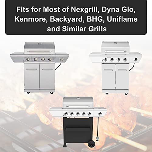 Uniflasy Universal Grease Tray with Catch Pan fits Nexgrill, Charbroil, Dynaglo, Kenmore, BHG, Grill Master, Backyard, Uniflame, Expert Gas Grill, Adjustable Drip Pan for 3/4/5 Burner Gas Grill