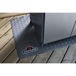 Napoleon BBQ Grill Mat - BBQ Grill Accessory, Safety Product, Non-Slip, Diamond Plate Pattern, Grey, Stylish, Protect your Decking, Fits BBQ Grills Prestige PRO 500 Size and Smaller