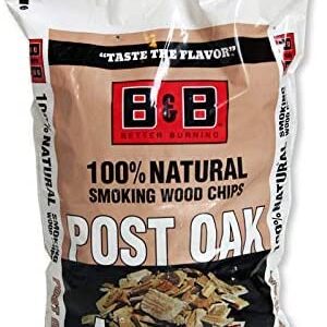 B&B Charcoal Inc Post Oak Smoking Chips (Two Pack), 180 cu in (00124)