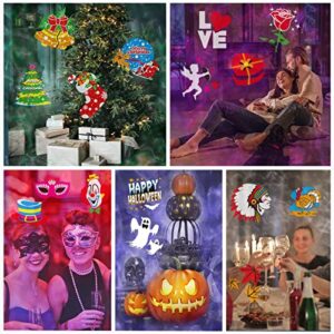 Holiday Projector Lights,App Control,Halloween Projection Outdoor,Christmas Light Projector,16 HD Holiday Slides+10 Optional Ocean Waves,IP65 Waterproof,Christmas and Birthday Party Decorations