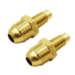mensi gas orifice jets connector brass hose fitting 3/8″ flare x 1/8″ mnpt propane nozzle for freestanding casting cooking stove grill, turkey pot cooker set of 2