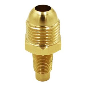 MENSI Gas Orifice Jets Connector Brass Hose Fitting 3/8" Flare x 1/8" MNPT Propane Nozzle for Freestanding Casting Cooking Stove Grill, Turkey Pot Cooker Set of 2