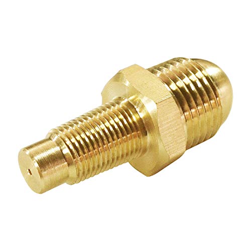 MENSI Gas Orifice Jets Connector Brass Hose Fitting 3/8" Flare x 1/8" MNPT Propane Nozzle for Freestanding Casting Cooking Stove Grill, Turkey Pot Cooker Set of 2