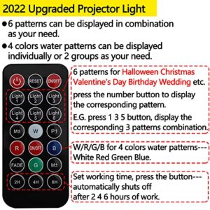 FCXJTU Christmas Halloween Projector Lights Outdoor, 2-in-1 LED Christmas Snowflake Projectors with 96 HD Effects 3D Ocean Wave Patterns Waterproof Remote Control Timer for Xmas Party Decorations