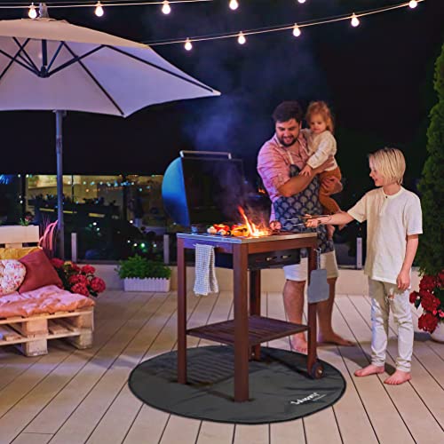 Safeparty Fireproof Mat for Deck Protection – (48” Large) Heat Resistant Mat, BBQ Mat for Under Grill, Grill Mats for Outdoor Grill Deck Protector