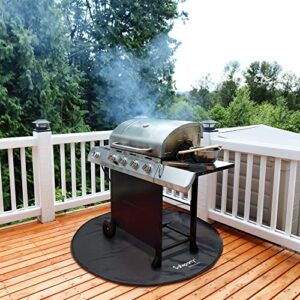 Safeparty Fireproof Mat for Deck Protection – (48” Large) Heat Resistant Mat, BBQ Mat for Under Grill, Grill Mats for Outdoor Grill Deck Protector