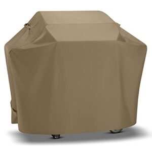 sunpatio gas grill cover 48 inch, heavy duty waterproof outdoor barbecue cover with sealed seam, fadestop material, all weather resistant compatible for weber charbroil nexgrill grills and more, taupe