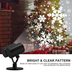 Craftersmark Christmas Projector Lights, Snowflake Projector Lights Outdoor, Snowflake Projector Indoor, Waterproof LED Christmas Light Projector Outdoor for Xmas Valentine Winter Holiday（Double-Head）