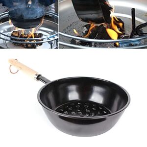 ochine chimney charcoal starter pot bbq grill tools chimney lighter basket canister camping burner pot chimney starter basket pot camping barbecue brazier with wood handle for grilling coal burner