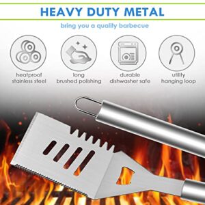 HaSteeL 32PCS BBQ Accessories Set, Stainless Steel Grilling Tools with Storage Bag, Complete Barbecue Utensil Kit for Backyard Outdoor Barbecue Camping, A Grilling Gift for Men & Women