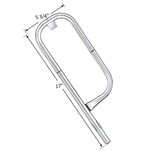 Outspark BBQ Parts Grill Burner, Gas Barbeque Accessories for Weber Q100 Q120 Q1000, Q1200, Baby Q Grill, Stainless Steel, 1 Pack 17 inch