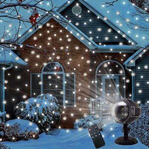 UPODA LED Snowfall Projector Lights Outdoor Christmas Snowfall Light Waterproof with Wireless Remote for Garden House Xmas, Valentine’s Day, Wedding, Parties