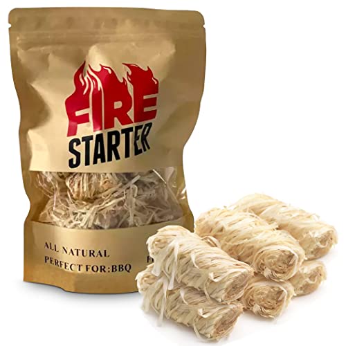 Fire Starters for Wood Stove, BBQ, Fireplace, Charcoal Starter, Campfires,Pellet Stove,Chimney, Fire Pit, BBQ, Waterproof Odorless Safe for Indoor/Outdoor Use - Quick Natural Firestarter (Pack of 20)