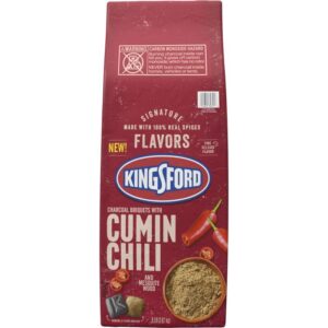 kingsford, charcoal briquets with cumin chili, 128 ounce