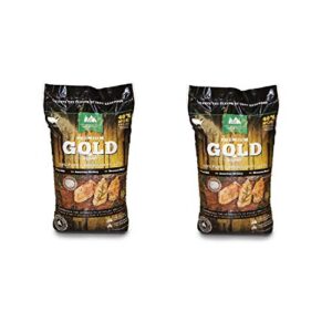 green mountain premium gold blend hardwood grilling cooking pellets (2 pack)