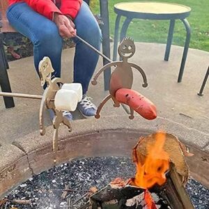 women men shaped funny stainless steel barbecue forks，novelty barbecue bbq tools, barbecue forks accessories for campfire, bonfire and grill,with sticks hot dog barbecue fork (men + women