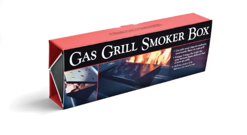 Charcoal Companion Large Nonstick V-Shaped Smoker Box for Gas Grills -- Provides Great Smoky Flavor -- CC4057