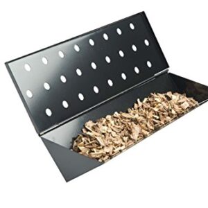 Charcoal Companion Large Nonstick V-Shaped Smoker Box for Gas Grills -- Provides Great Smoky Flavor -- CC4057