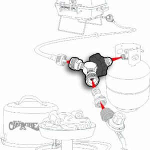 Camco 59893 Propane "Y" Adapter with Handwheel