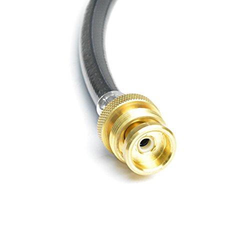 Stanbroil Propane Brass 4 Port Tee kit with 5ft and 12ft Hoses Allows for Connection Between Auxiliary Propane Cylinder