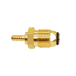 ANPTGHT Soft Nose POL Propane Gas Tank Adapter Plug with Excess Flow X 1/4 Inch Hose Barb Thread Fitting Solid Brass Propane Plug Adapter
