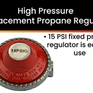 Hot Max 24215 High Pressure Replacement Propane Regulator, 15 PSI Fixed