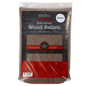 pellets for grilling (cherry)- barbecue wood smoking pellets for smoker box and bbq grills- 100% all-natural kiln-dried barbeque fuel, no fillers- 20 lb bag
